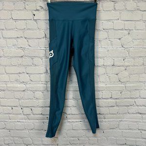 Peloton Women's Show Up High Rise‎ Pocket Leggings, Size Small, Blue Mallard
